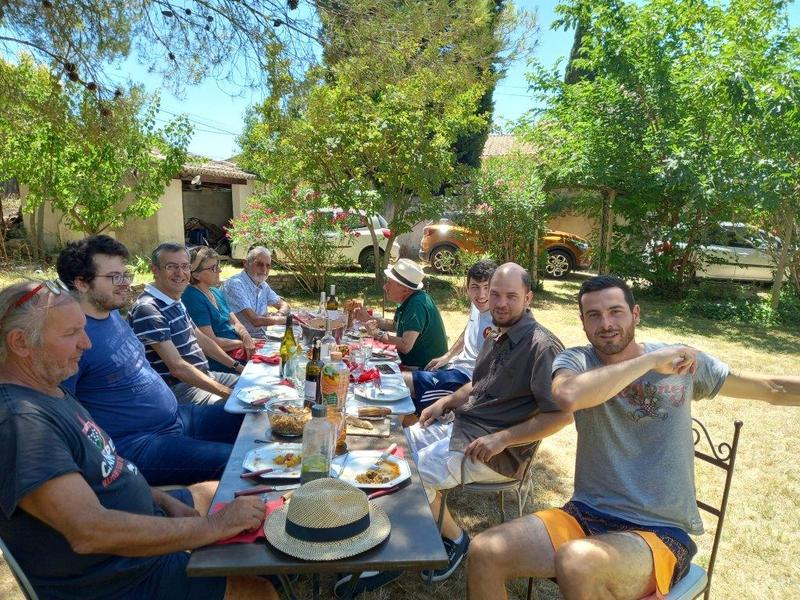Repas du club d'échecs de Caumont le 2 juillet 2022