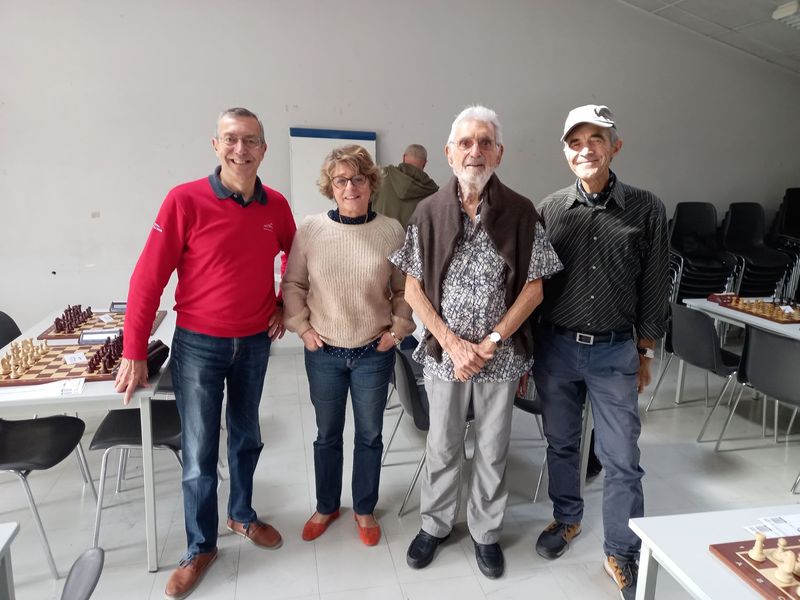 Les 4 participants de Caumont au tournoi des Vétérans