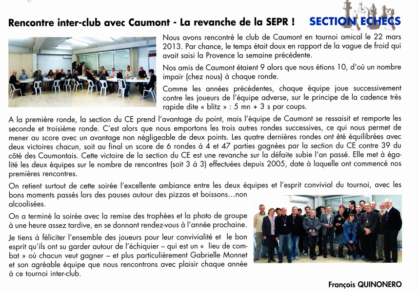 Journal du C.E. SEPR juin 2013