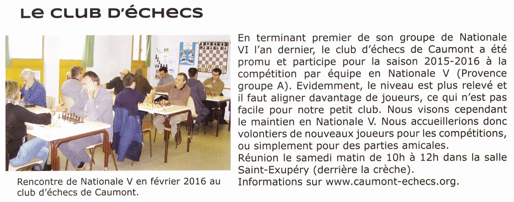 Article paru dans Caumont Mag N°30 de mars 2016
