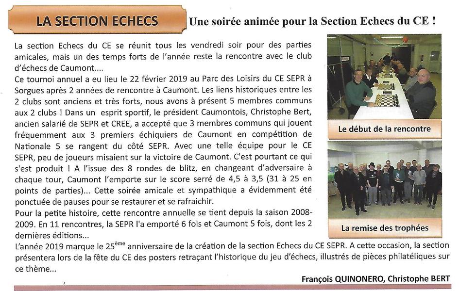 Article paru dans le n°101 des Nouvelles du CE SEPR