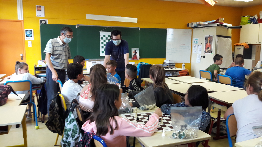 Cours d'échecs à l'école de Caumont le 24 septembre 2020