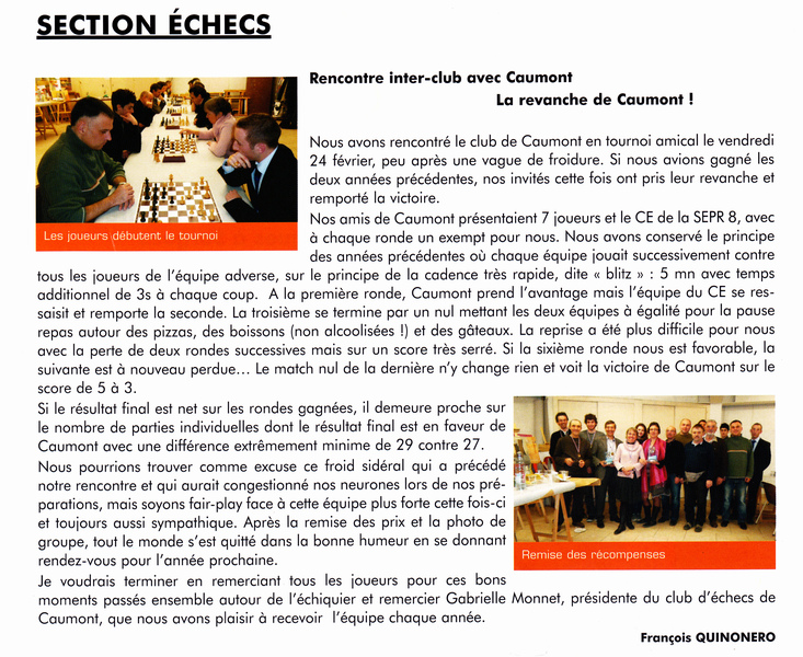 Journal du C.E. SEPR mai 2012