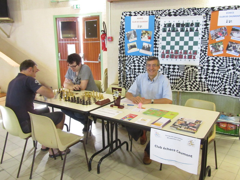 Le stand du Club d'échecs lors de la Journée des Associations 2018