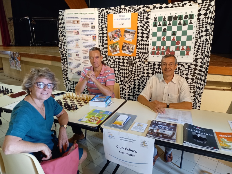 Stand du club d'échecs de Caumont le 3 septembre 2022
